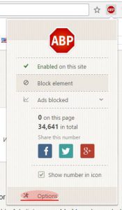 Adblock options